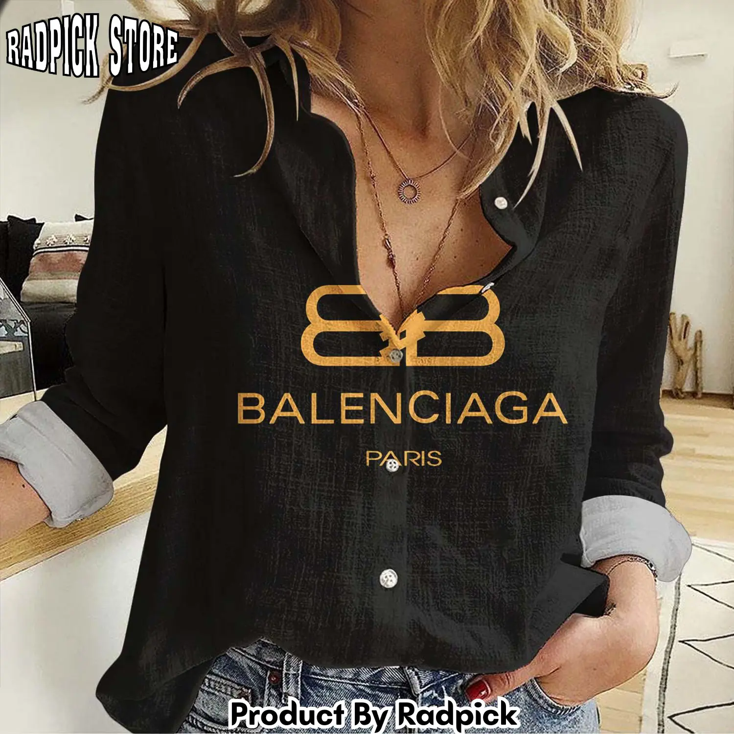 Radpick premium logo balenciaga casual shirt for women rp662316